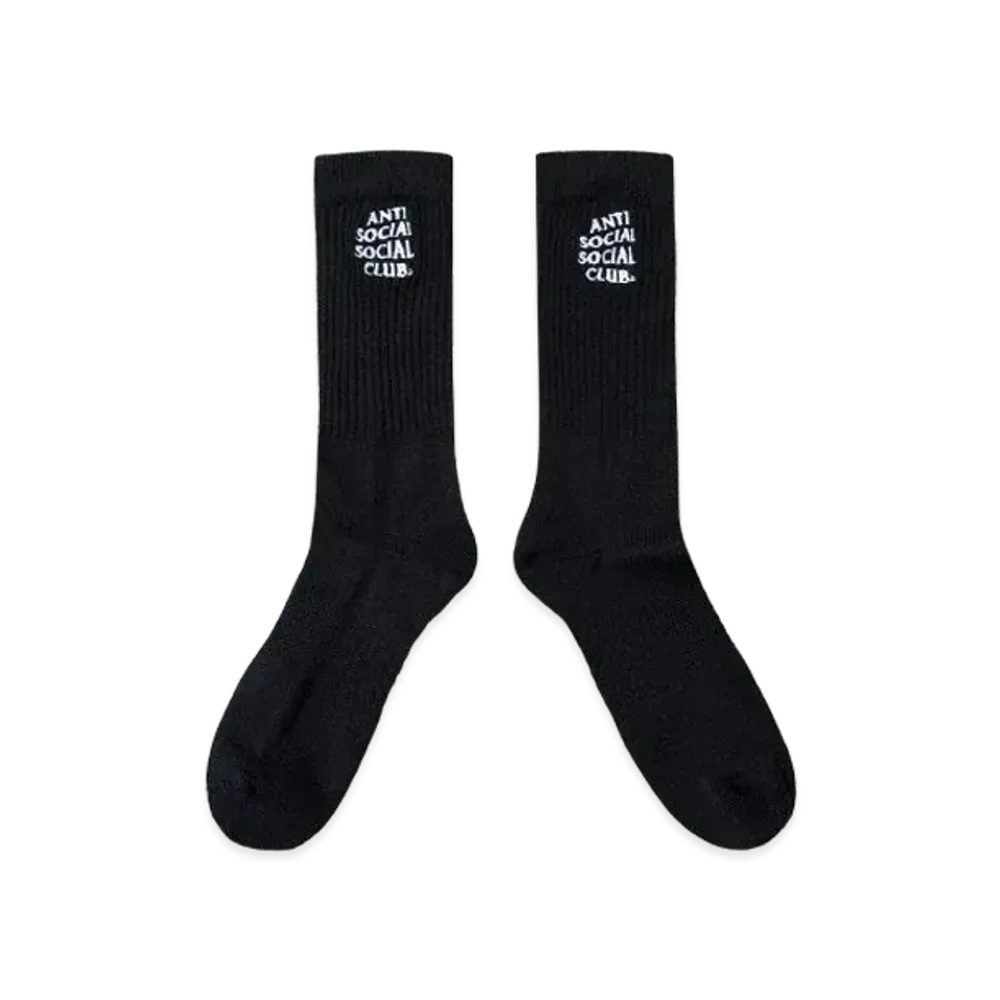 ANTI SOCIAL SOCIAL CLUB Classic Embroidered Sock "Black"