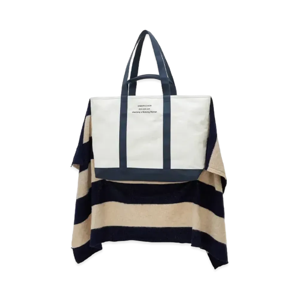 UNDERCOVER Cotton Canvas Tote Bag "Navy"