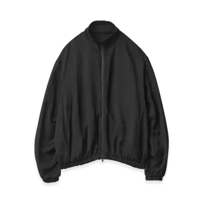ssstein VIS/LI Twill Shirred Light Zip Jacket "Black"