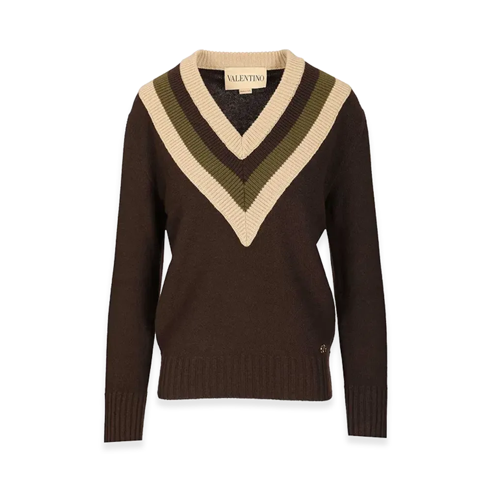 Valentino Women's Wool And Cashmere Sweater "Brown"