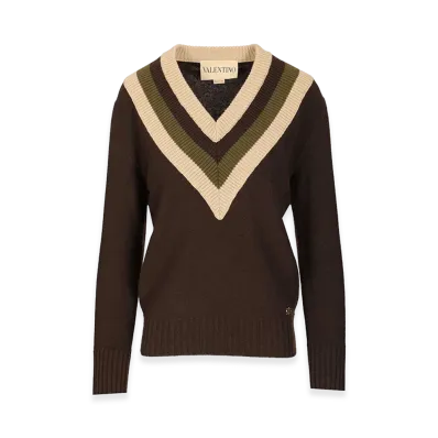 Valentino Women's Wool And Cashmere Sweater "Brown"