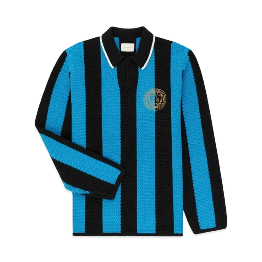 Aime Leon Dore Long-Sleeve Knit Soccer Jersey "Light Blue/Black"