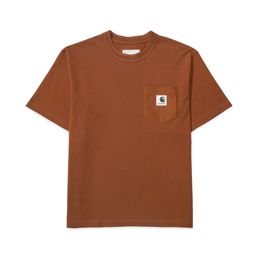sacai x Carhartt WIP Cotton Jersey T-Shirt "Dark Beige"