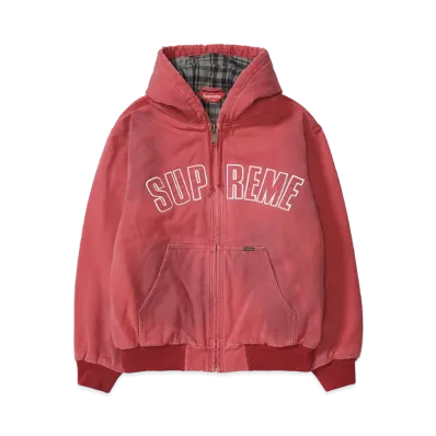 Supreme Reflective Arc Hooded Work Jacket "Red"