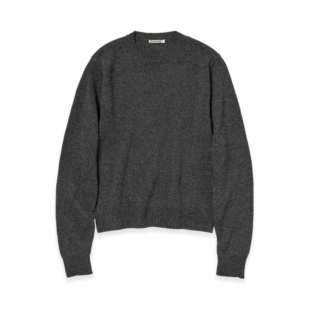 AURALEE Light Cashmere Knit P/O "Charcoal"