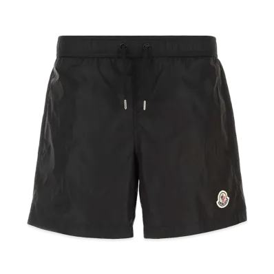 MONCLER Logo Patch Swim Shorts "Black"