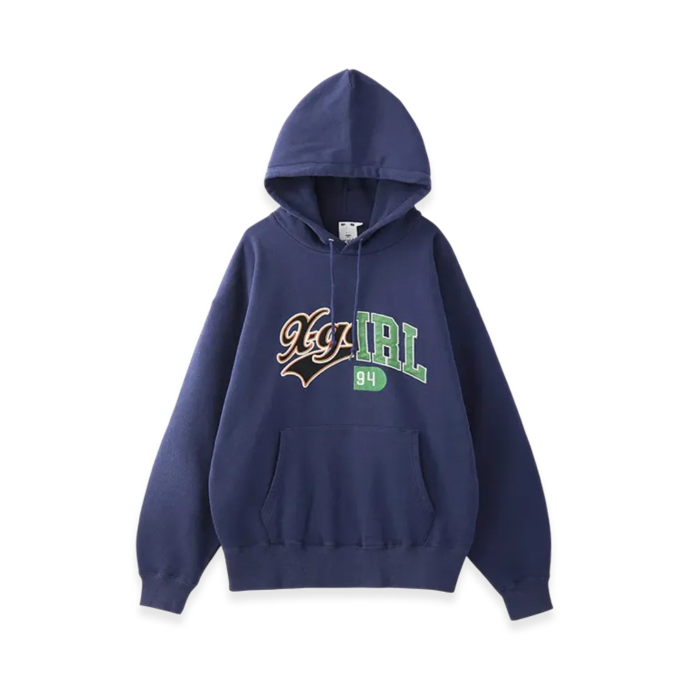 X-Girl Mix College Logo Sweat Hoodie "Navy"