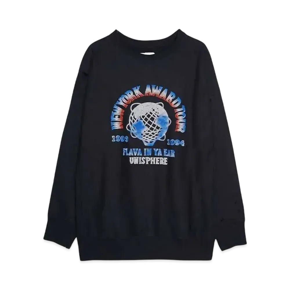 BOW WOW UNISPHERE SWEATSHIRTS "BLACK DAMAGED"