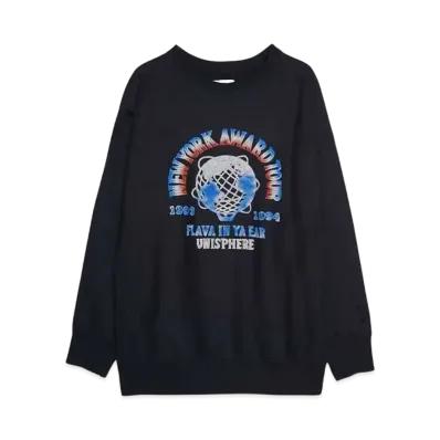 BOW WOW UNISPHERE SWEATSHIRTS "BLACK DAMAGED"