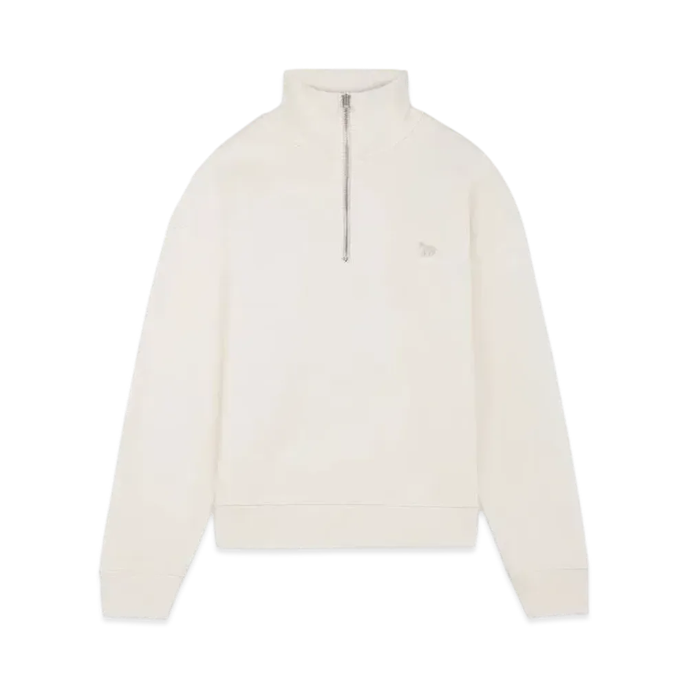 Maison Kitsune Women'S Baby Fox Patch Half-Zip Sweatshirt "Fresh Cotton"
