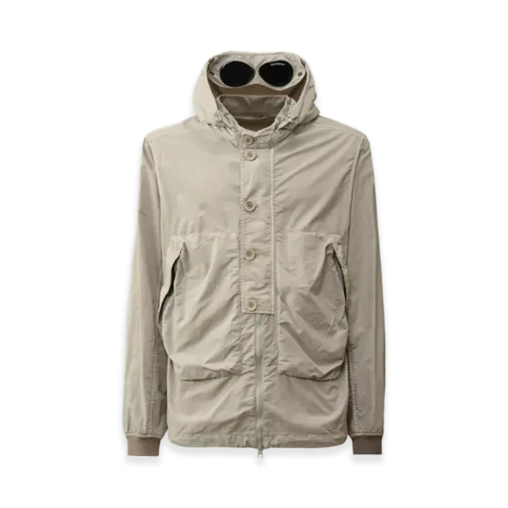 C.P. Company Flatt Nylon Goggle Overshirt "Grey"