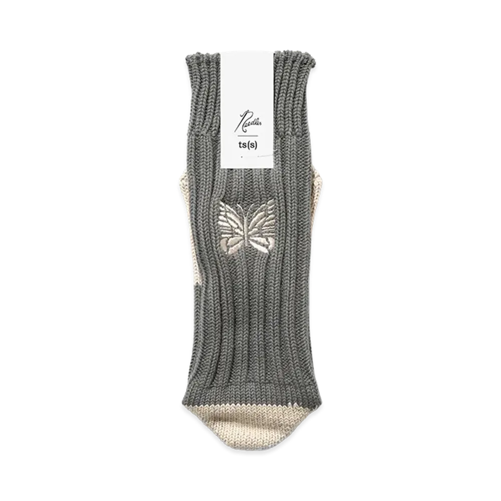 NEEDLES x ts(s) Unpaired Cotton Rib Sock "Grey"