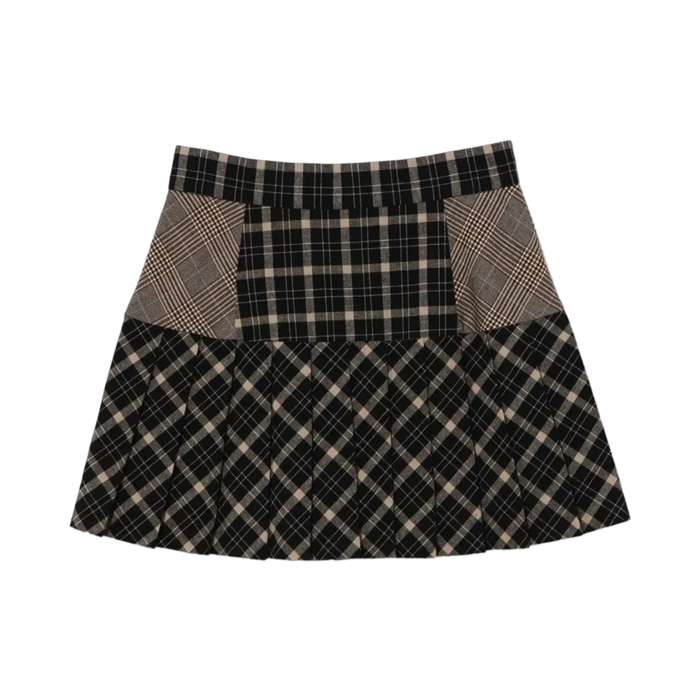 ANDMARY Coco Check Pleats Skirt 