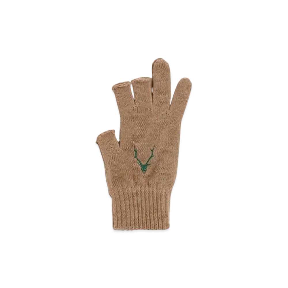 SOUTH2 WEST8 Wool & Acrylic Knit Gloves "Mocha" PU434