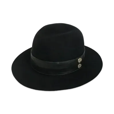 Chrome Hearts Cross Ball Beaver Felt Hat "Black"