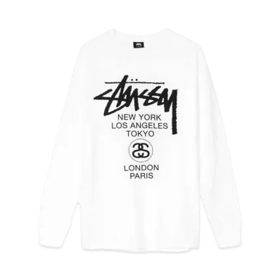 Stussy WORLD TOUR LS TEE "White"