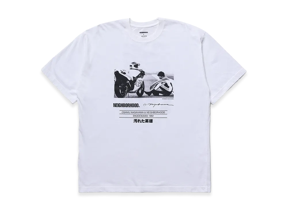 NEIGHBORHOOD x Osamu Nagahama x Yogoreta Eiyu . Tee SS-1 "White"