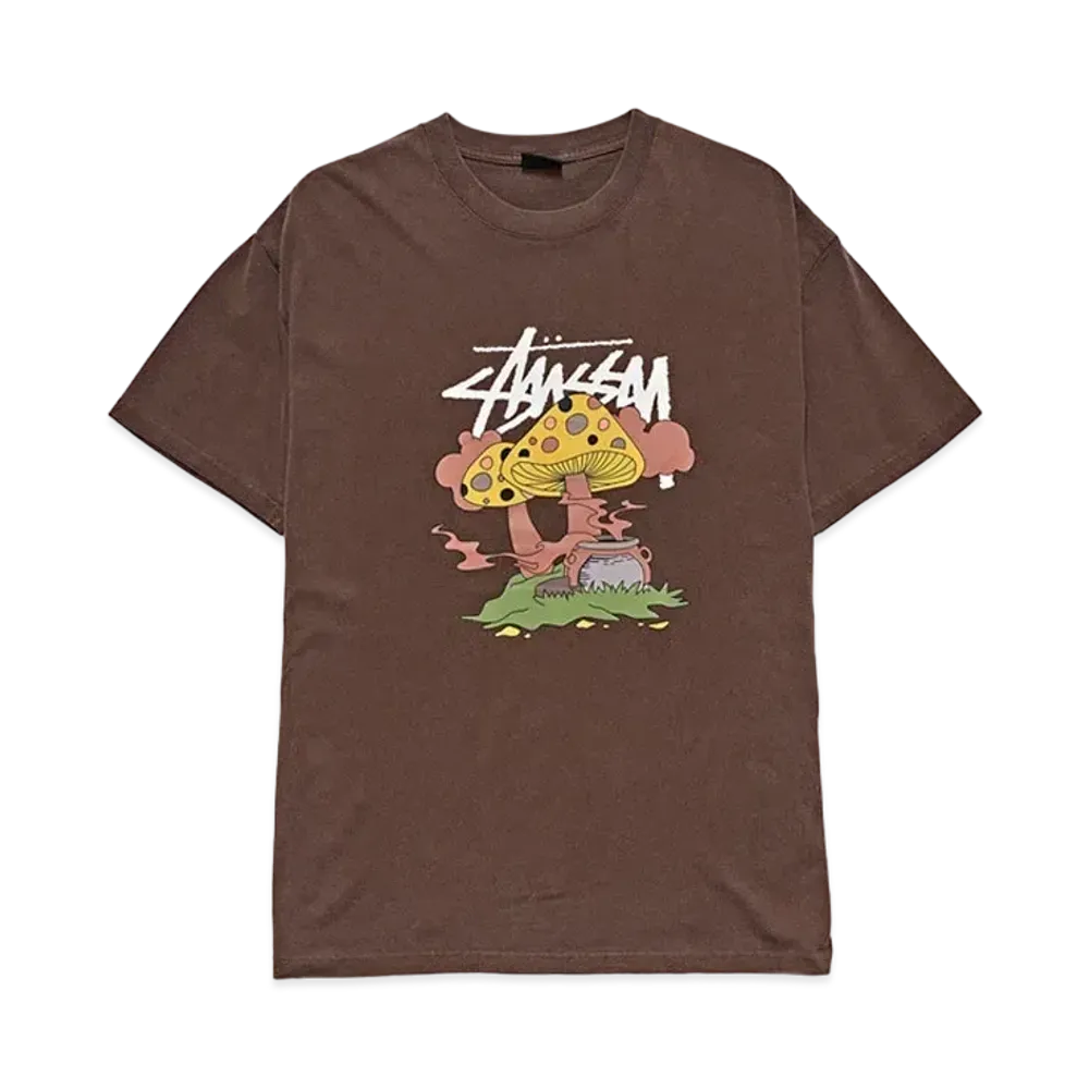 ステューシー サムシングス クッキン Tシャツ "ブラウン"