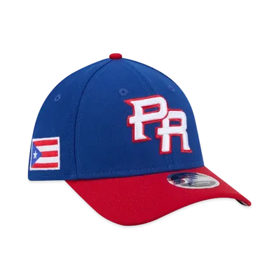 NEW ERA Puerto Rico Baseball 2026WBC World Baseball Classic M-Crown 39Thirty Flex Hat "Blue/Red"