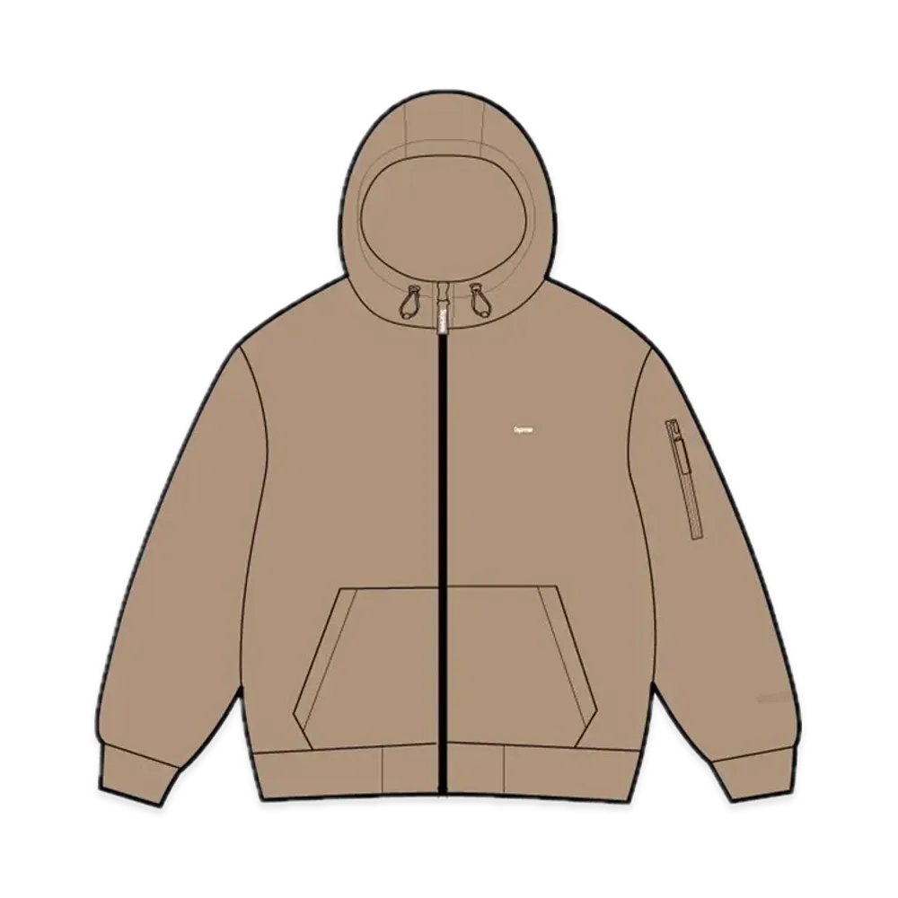 Supreme Windstopper Zip Up Hooded Sweatshirt "Taupe"