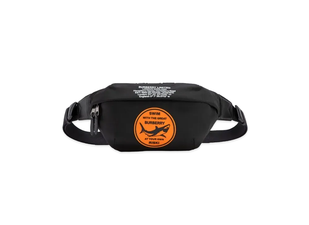 Burberry Badge Applique Sonny Bum Bag "Black"