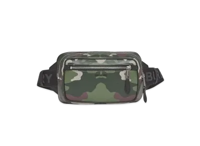 Burberry Camouflage Print Cotton Canvas Bum Bag "Mangrove Green"
