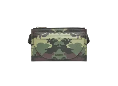 Burberry Camouflage Print Leather Olympia Belt Bag "Mangrove Green"