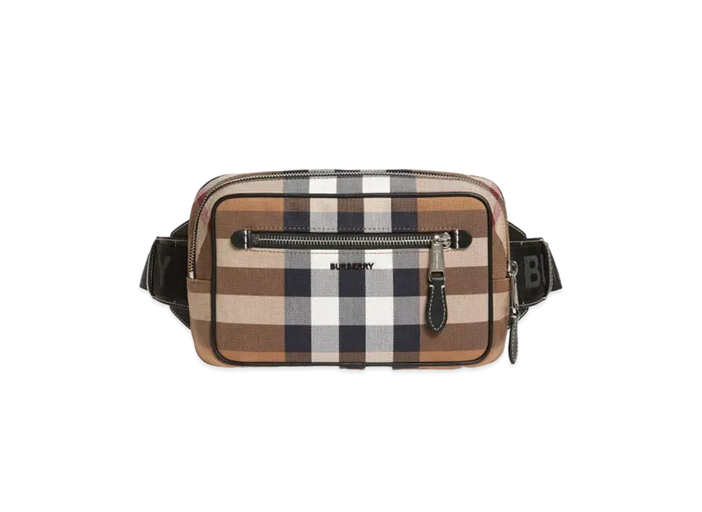 Burberry Check Cotton Canvasleather Bum Bag "Birch Brown"