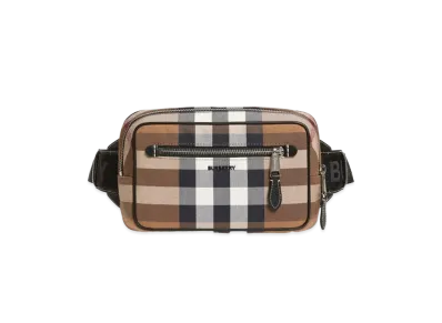 Burberry Check Cotton Canvasleather Bum Bag "Birch Brown"