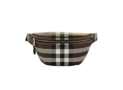 Burberry Check E Canvas Bum Bag "Dark Birch Brown"