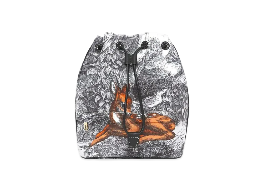 Burberry Deer Sketch Print Drawcord Pouch Online Exclusive "Black/White"