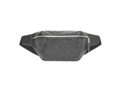 Burberry Embossed Monogram Leather Sonny Bum Bag "Black"