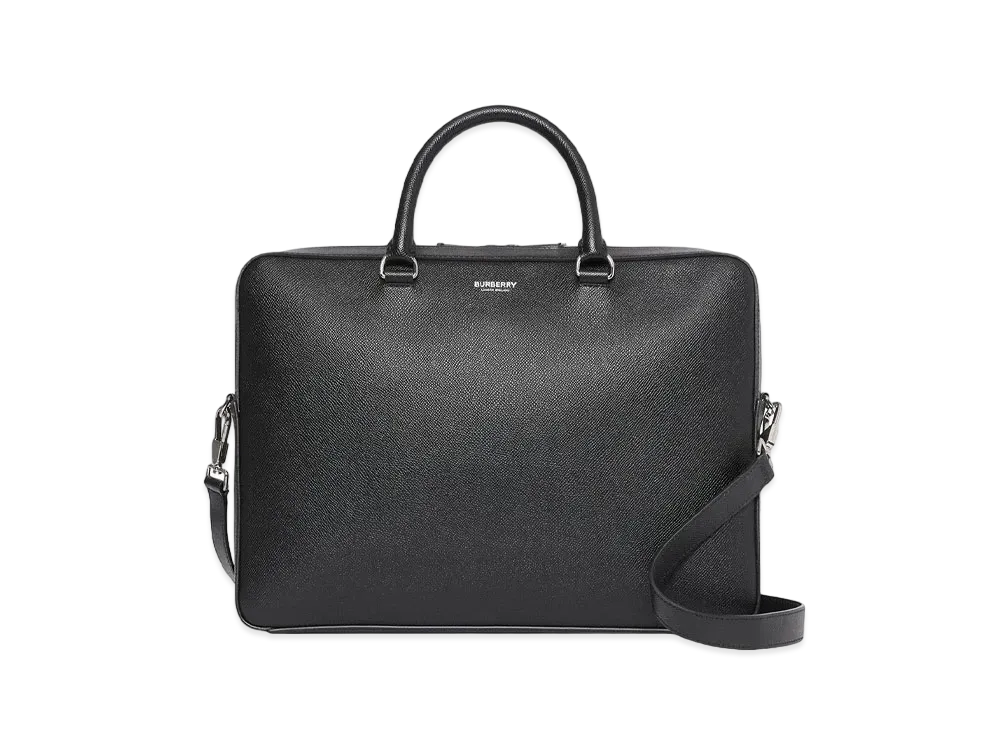 Burberry Grainy Leather Briefcase "Black"