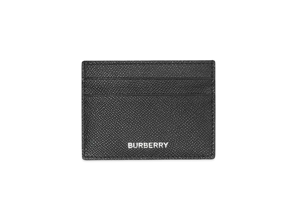 Burberry Grainy Leather Card Case "Black"