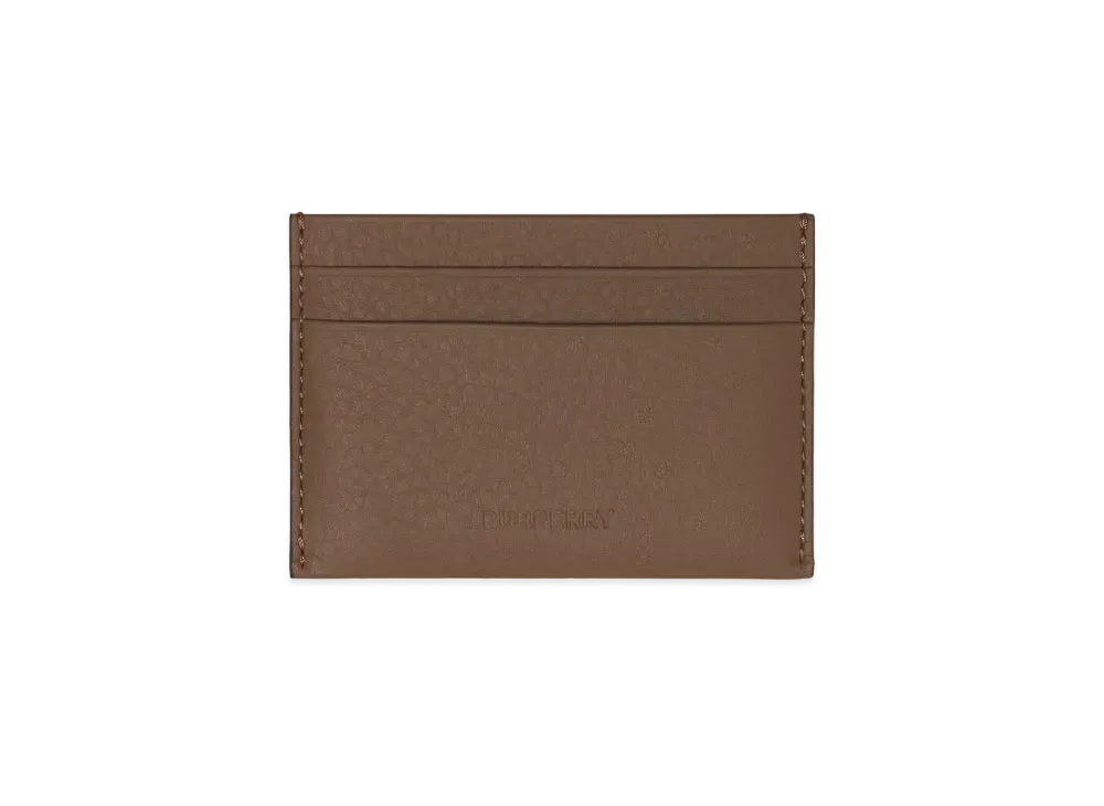 Burberry Grainy Leather Card Case "Light Acorn"