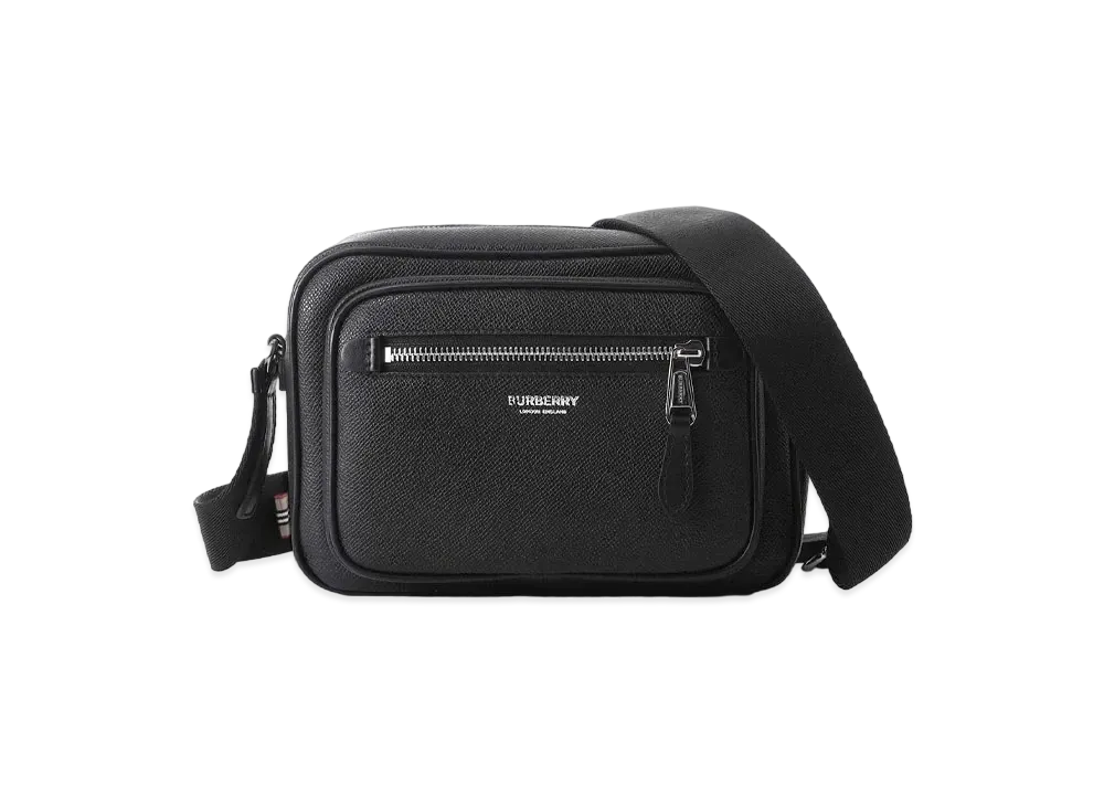 Burberry Grainy Leather Crossbody Bag "Black"