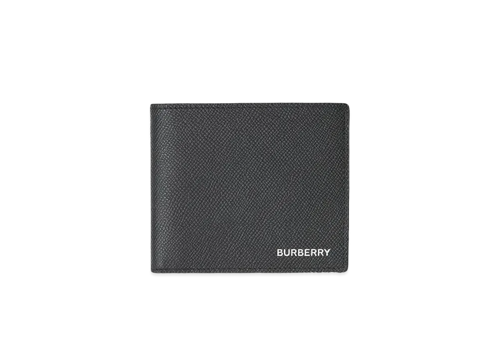 Burberry Grainy Leather International Bifold Wallet "Black"