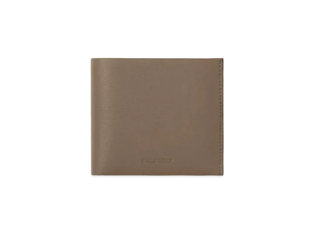 Burberry Grainy Leather International Bifold Wallet "Light Acorn"