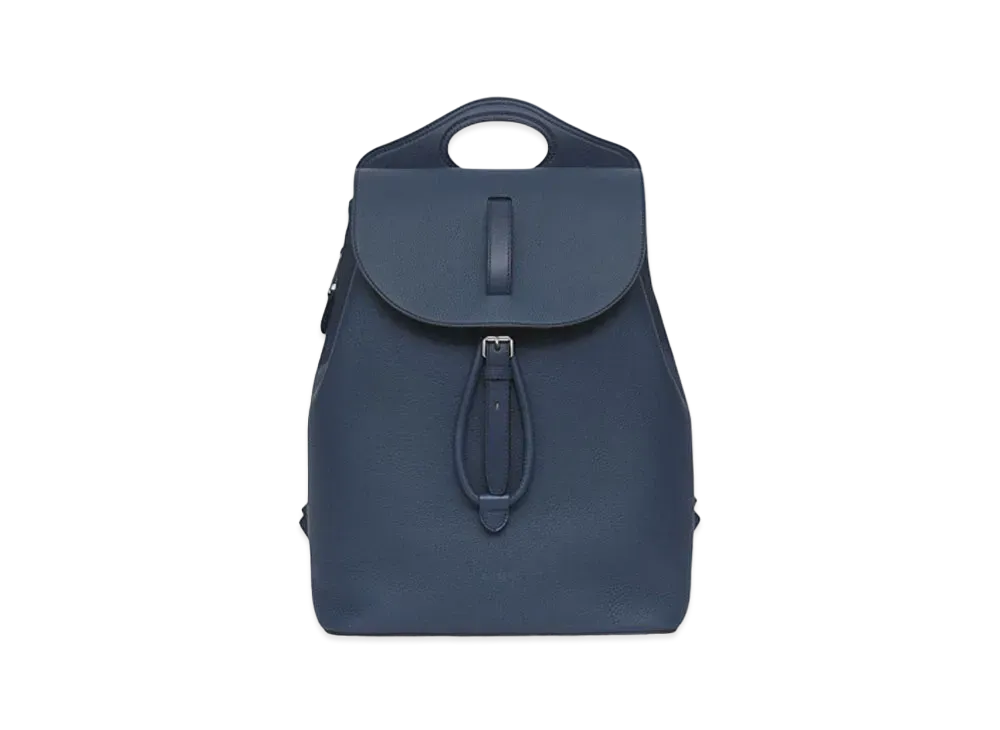 Burberry Grainy Leather Pocket Backpack "Ash Blue"