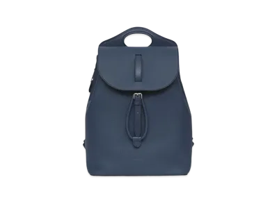 Burberry Grainy Leather Pocket Backpack "Ash Blue"