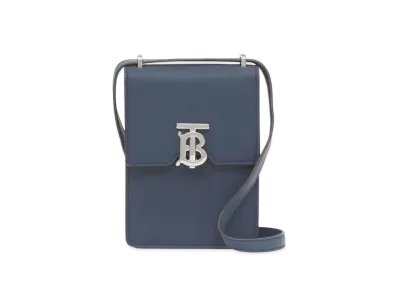 Burberry Grainy Leather Robin Bag "Ash Blue"