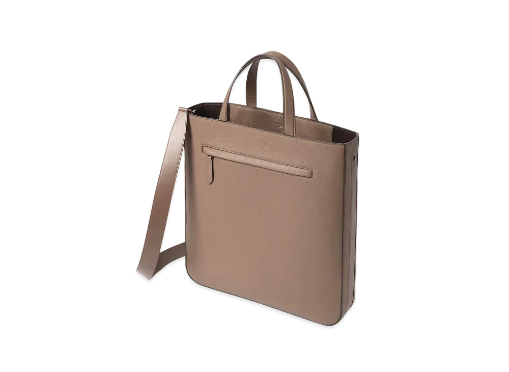 Burberry Grainy Leather Tote "Light Acorn"