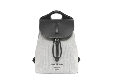 Burberry Horseferry Print Canvasleather Pocket Backpack "Black"