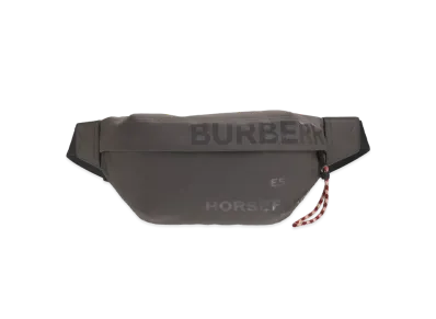 Burberry Horseferry Print Coated Canvas Sonny Bum Bag "Sepia Grey"