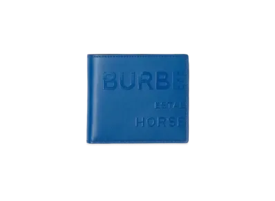 Burberry Horseferry Print Leather International Bifold Wallet "Midnight Navy"