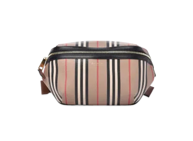 Burberry Icon Stripe E Canvas Sonny Bum Bag "Archive Beige"