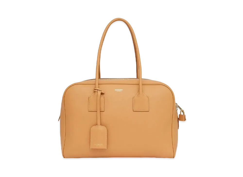 Burberry Large Leather Half Cube Bag "Warm Sand"