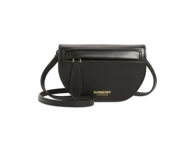 Burberry Leather Olympia Card Case with Detachable Strap "Black"