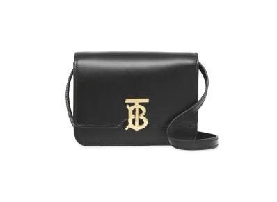 Burberry Leather TB Shoulder Bag "Black"