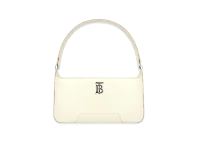 Burberry Leather TB Shoulder Bag "Pale Vanilla"